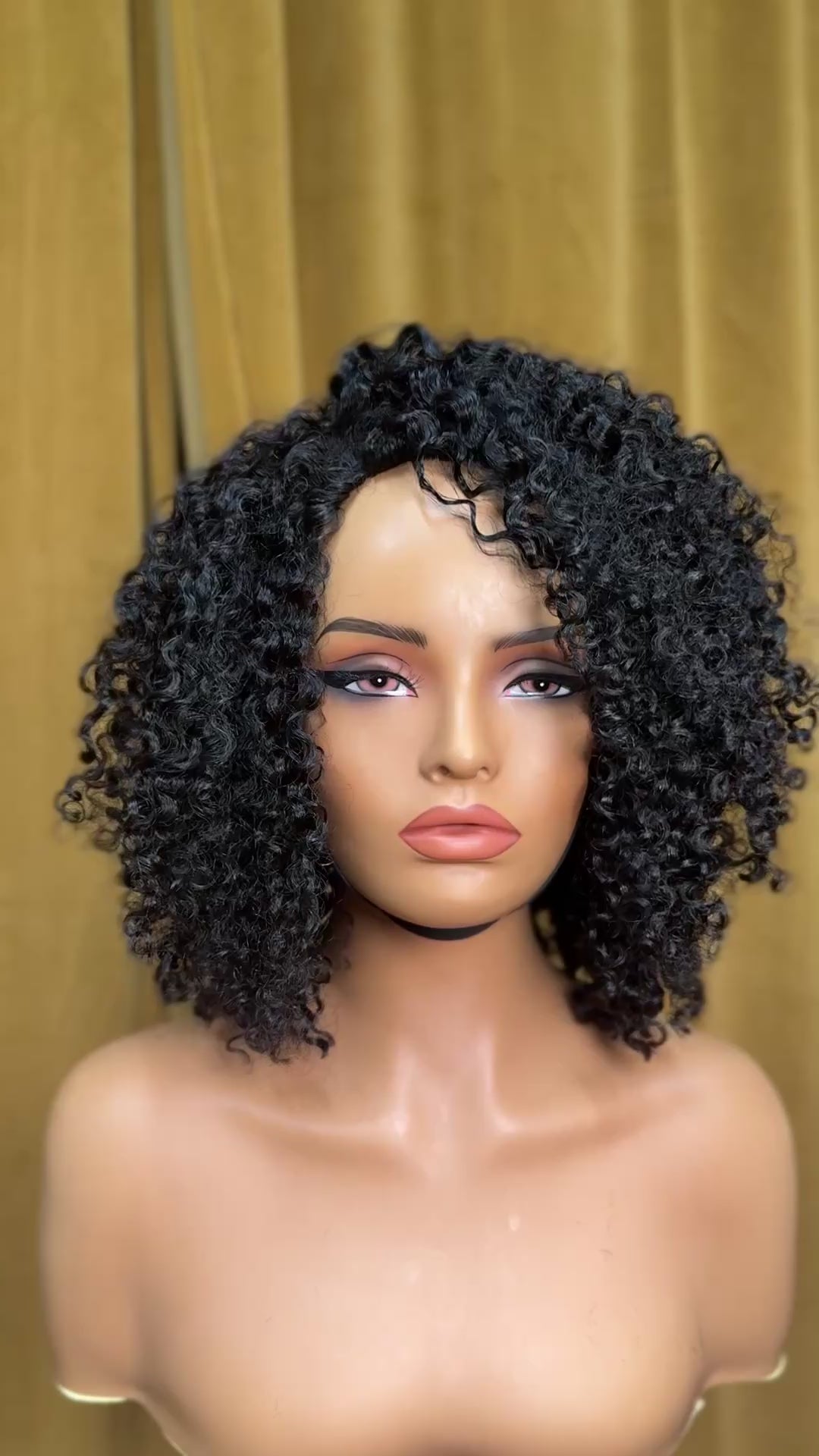 Custom St. Lucia Curly Bob - FolliFlex™ Half-Wig Unit - Ready to Wear