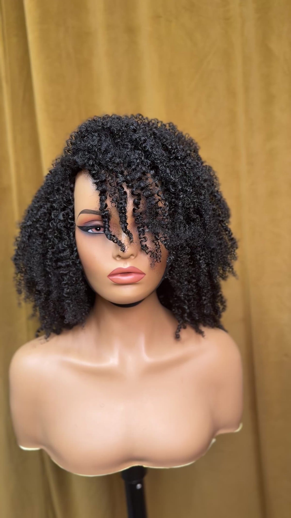 20 inch Afro Kinky Coily - FolliFlex™ Half-Wig Unit - Ready to Wear
